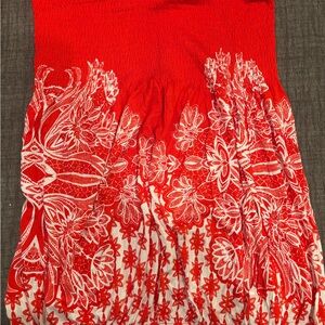 Red Floral Women's Blouse